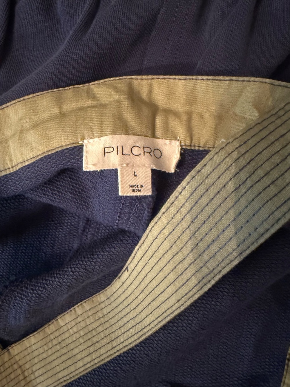 NWT Anthropologie Pilcro Blue Green Zip Side Tie Criss Cross Back Large L - Picture 9 of 9
